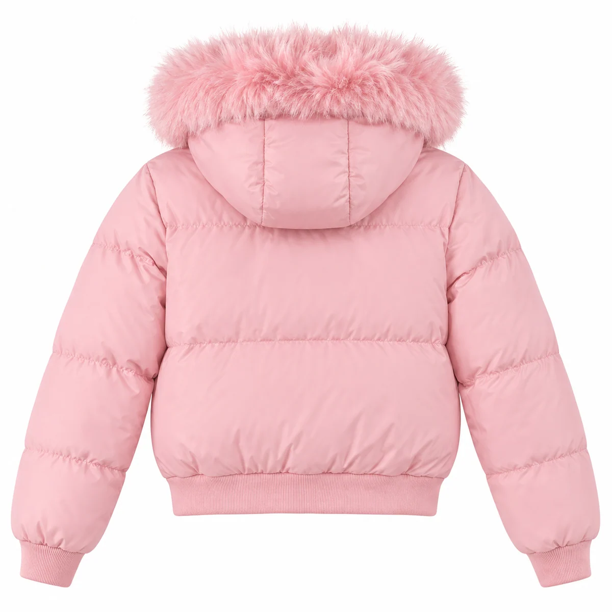 Women's Faux Fur Hooded Short Padded Jacket