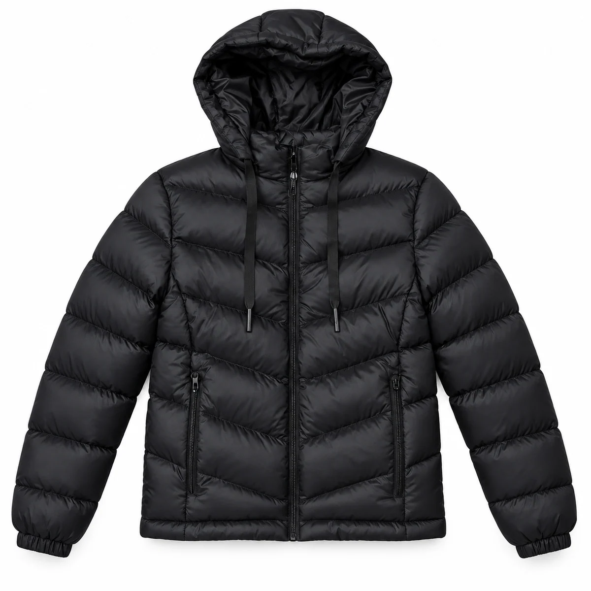 Men's Hooded Quilted Padded Jacket, style B001