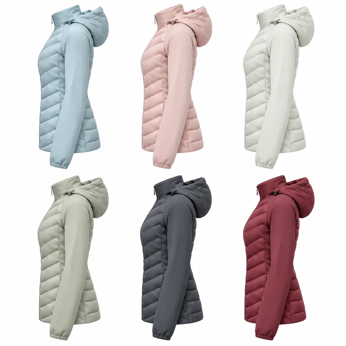 Women's Diagonal Quilted Lightweight Padded Jacket