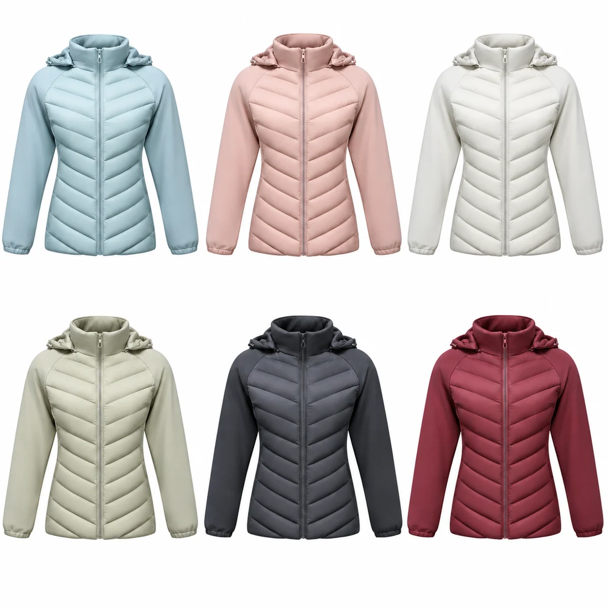 Women's Diagonal Quilted Lightweight Padded Jacket