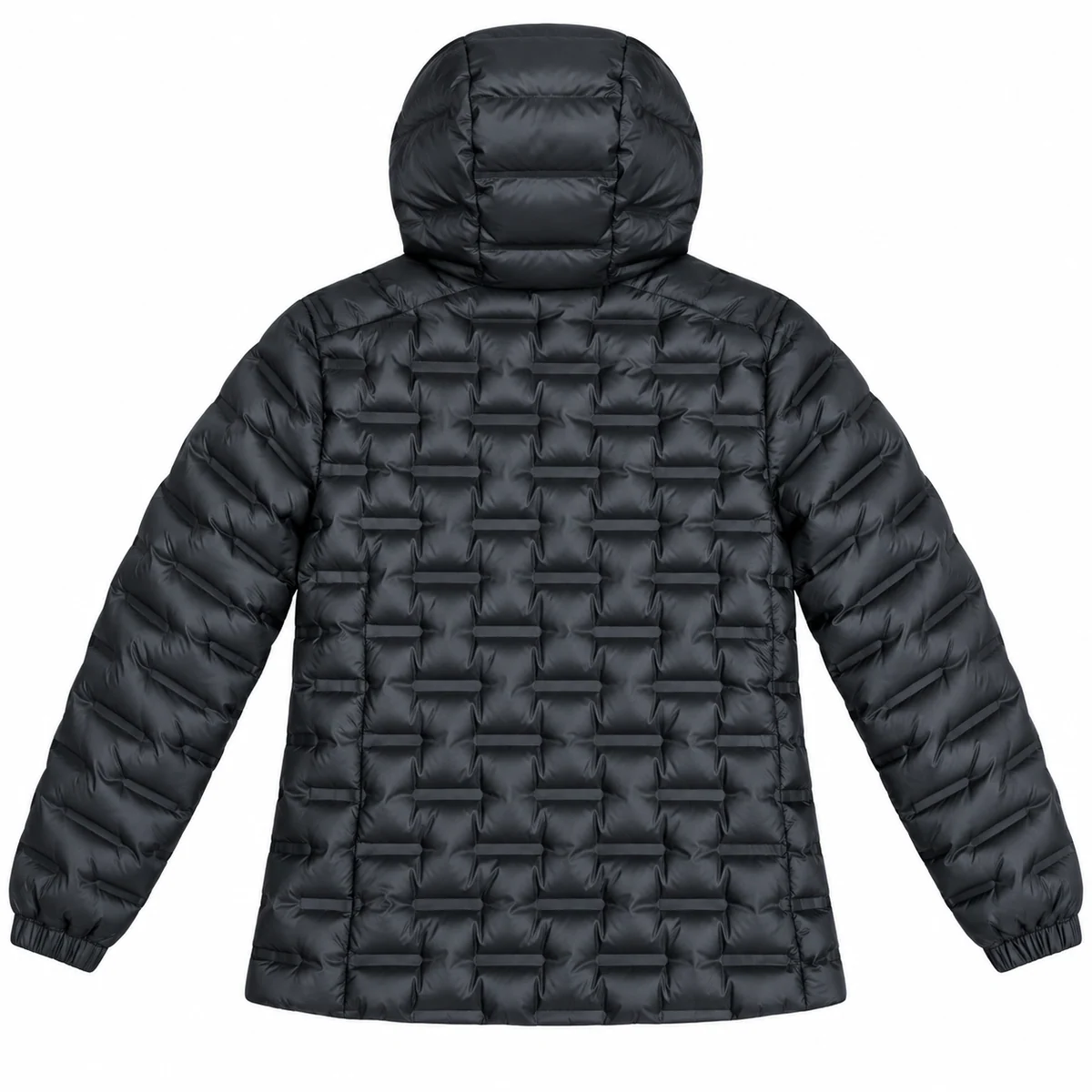 Women's Hooded Geometric Quilted Padded Jacket