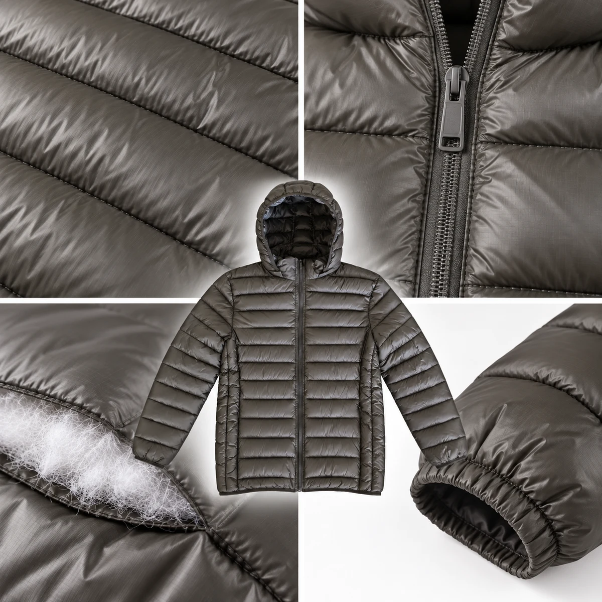 Men's Lightweight Hooded Padded Jacket - 819
