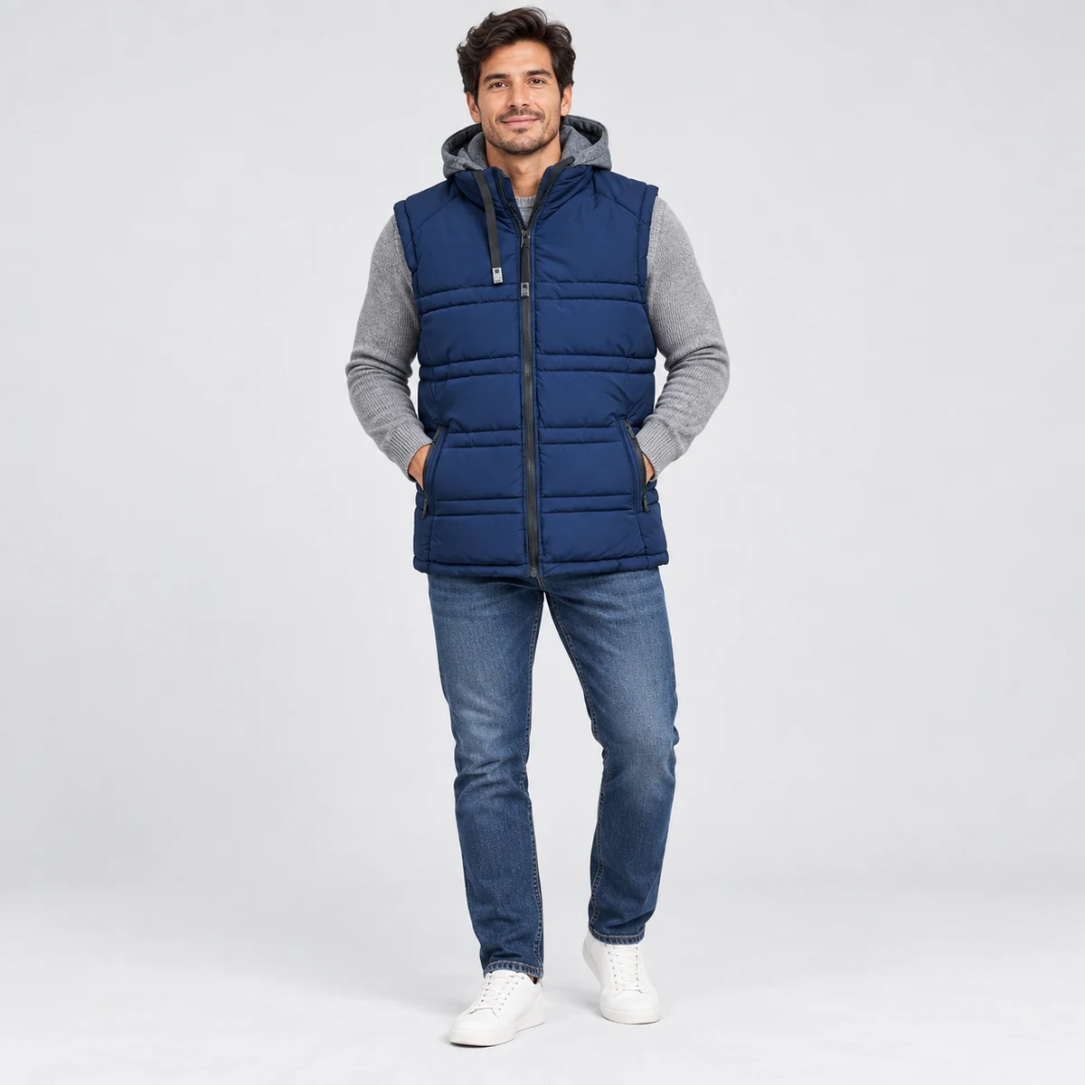Men's Hooded Padded Vest - 958