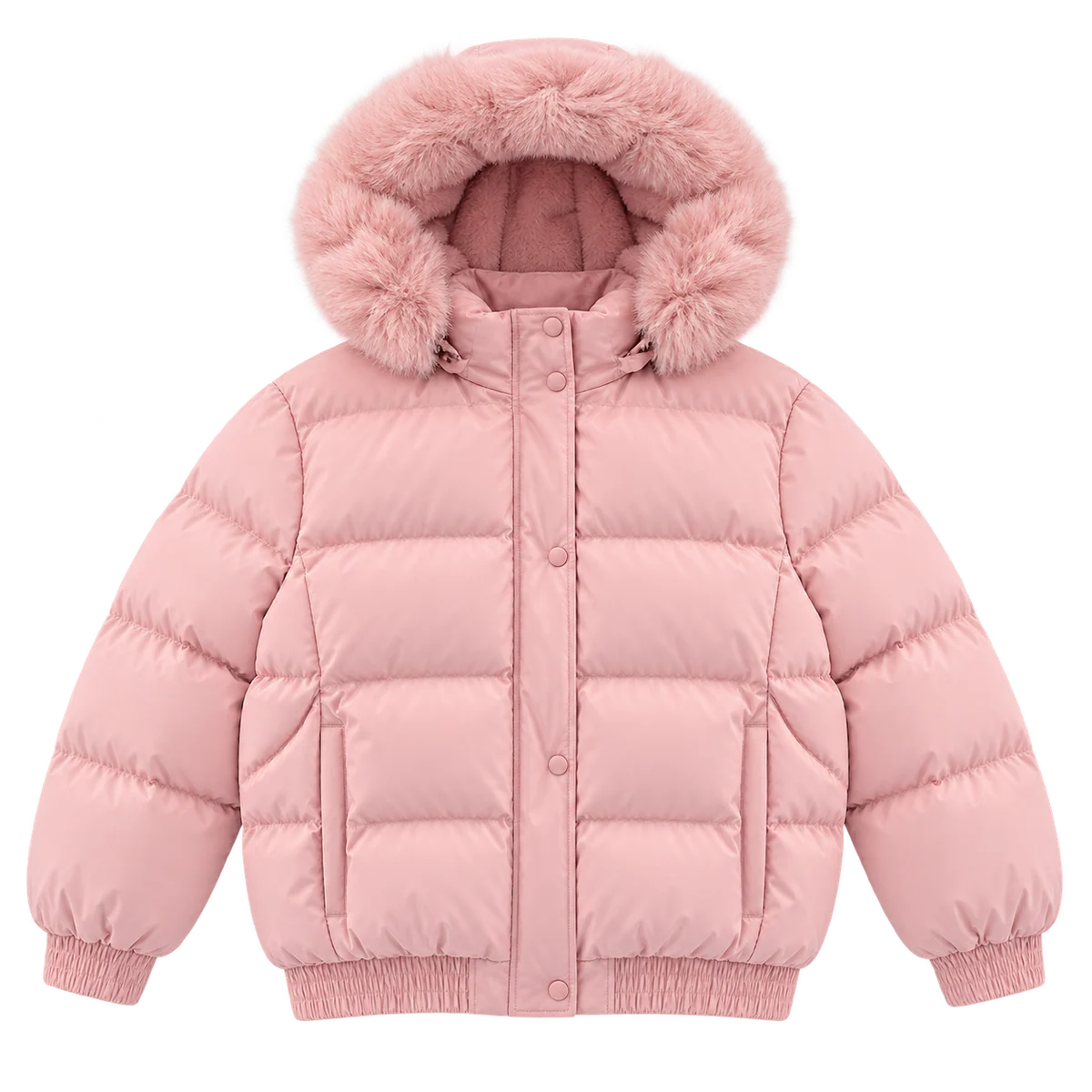 Women's Faux Fur Hooded Padded Jacket - 998C, style 998C