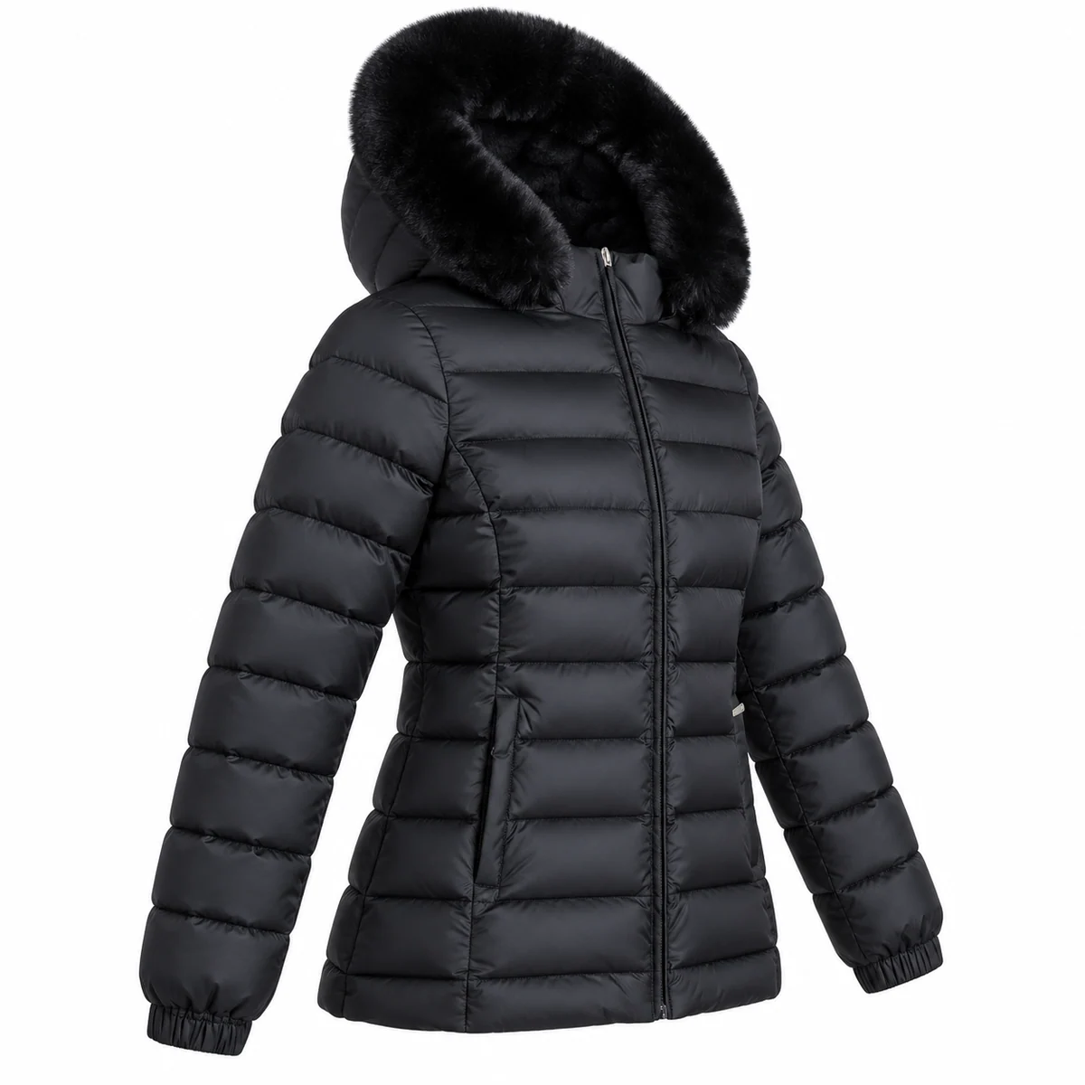 Women's Faux Fur Hooded Padded Jacket - BG258, style BG258