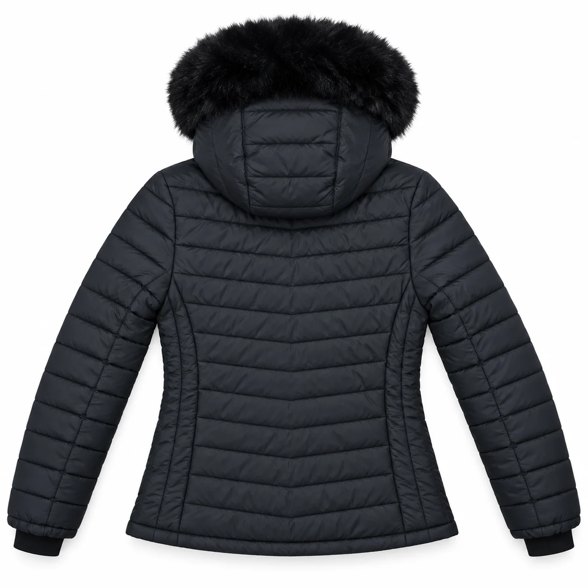Women's Faux Fur Hooded Padded Jacket - DS17A