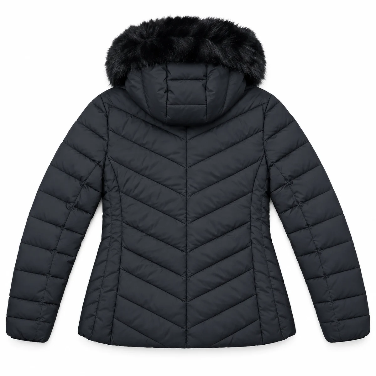 Women's Faux Fur Hooded Padded Jacket - DS26