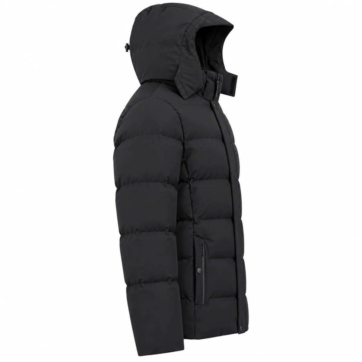 Men's Hooded Storm-Placket Padded Jacket - HL249
