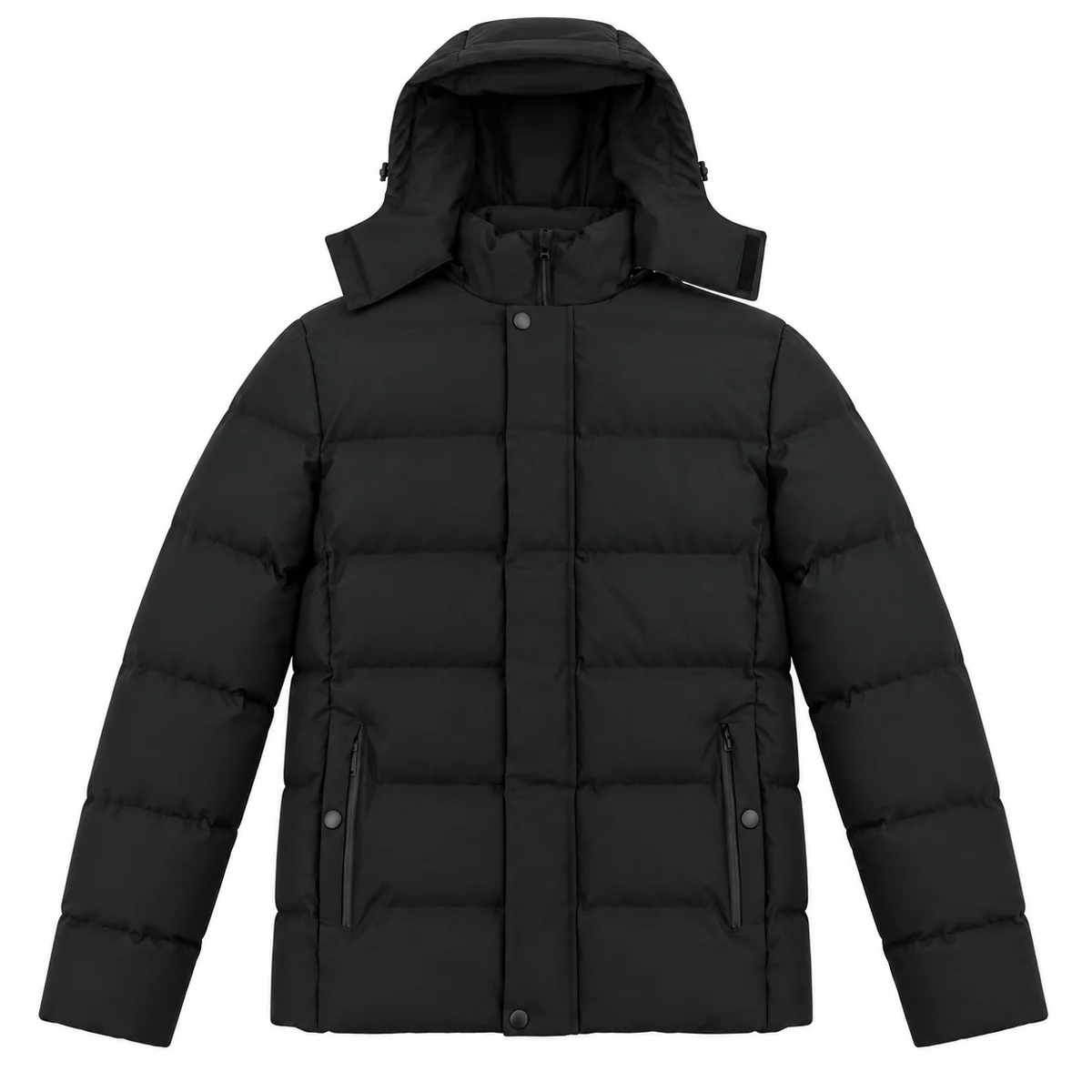 Men's Hooded Storm-Placket Padded Jacket - HL249