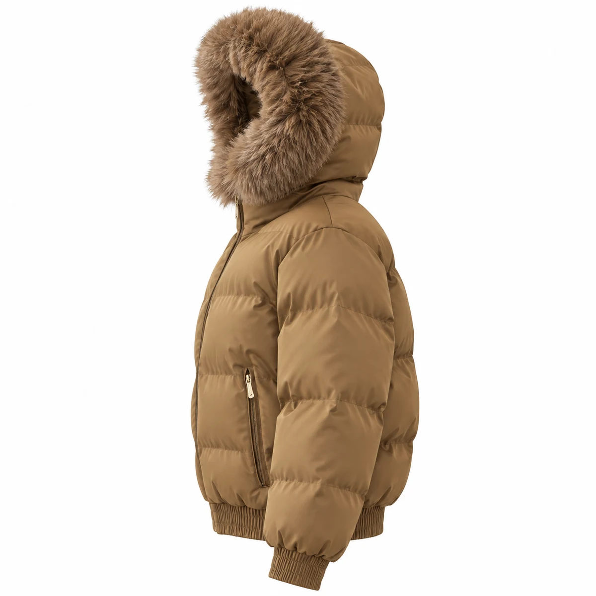 Women's Faux Fur Hooded Padded Jacket - JF57A