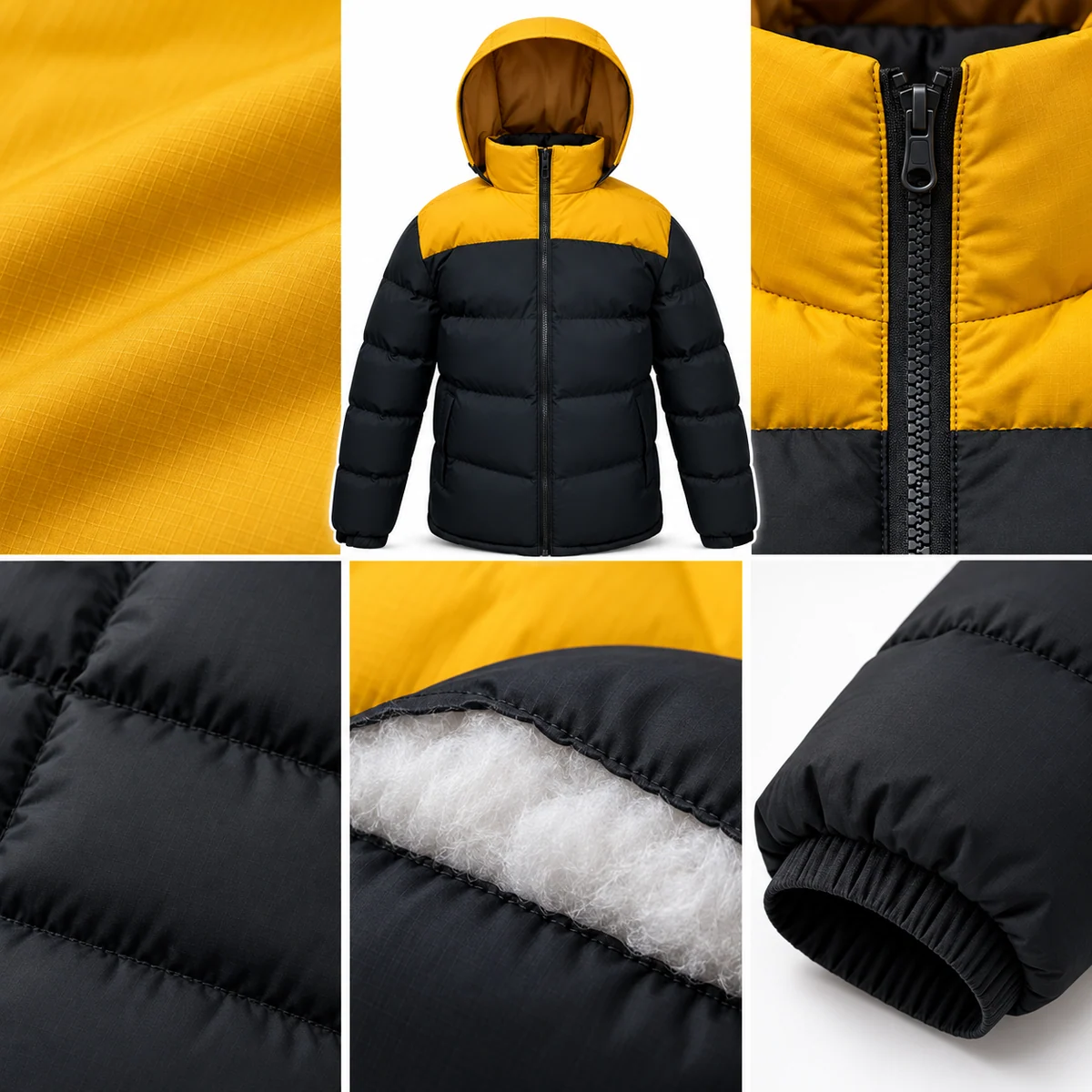 Men's Colorblock Padded Jacket - S819B