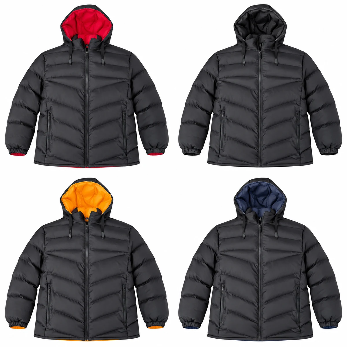 Men's Reversible Hooded Padded Jacket - S9271A
