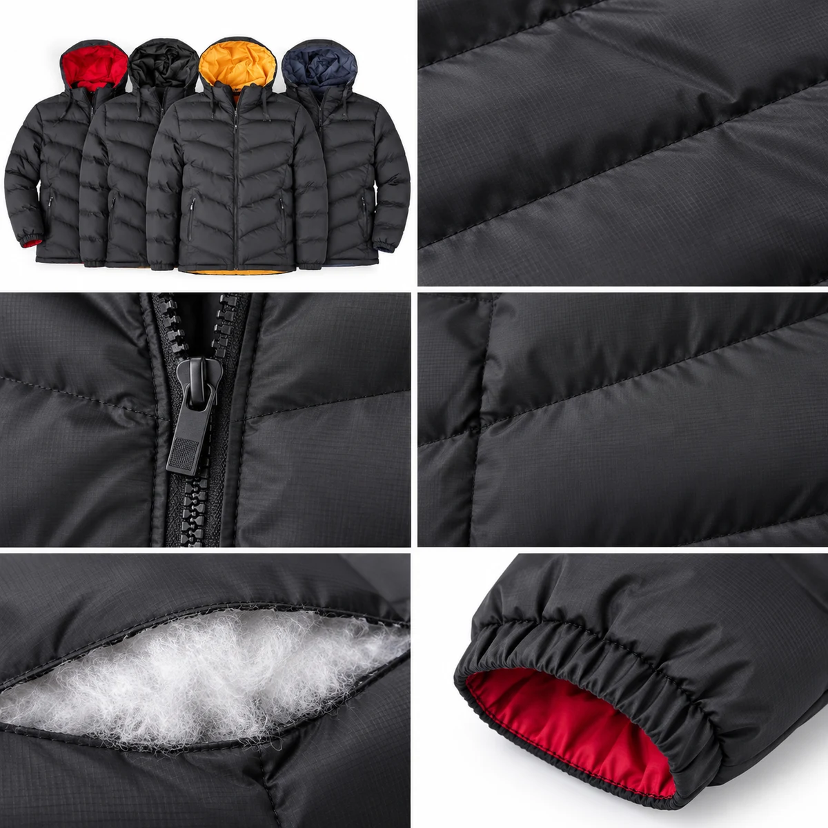 Men's Reversible Hooded Padded Jacket - S9271A