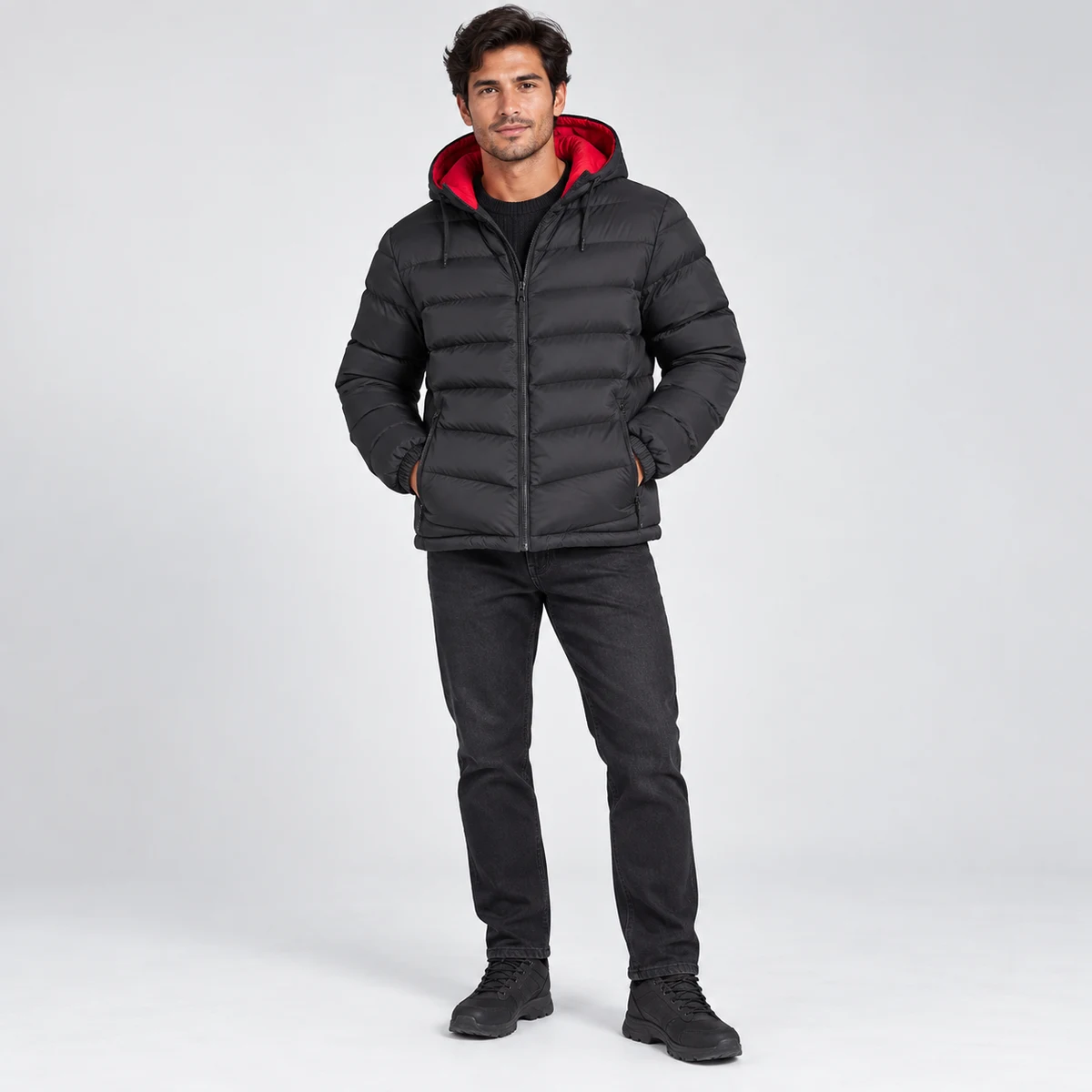 Men's Reversible Hooded Padded Jacket - S9271A