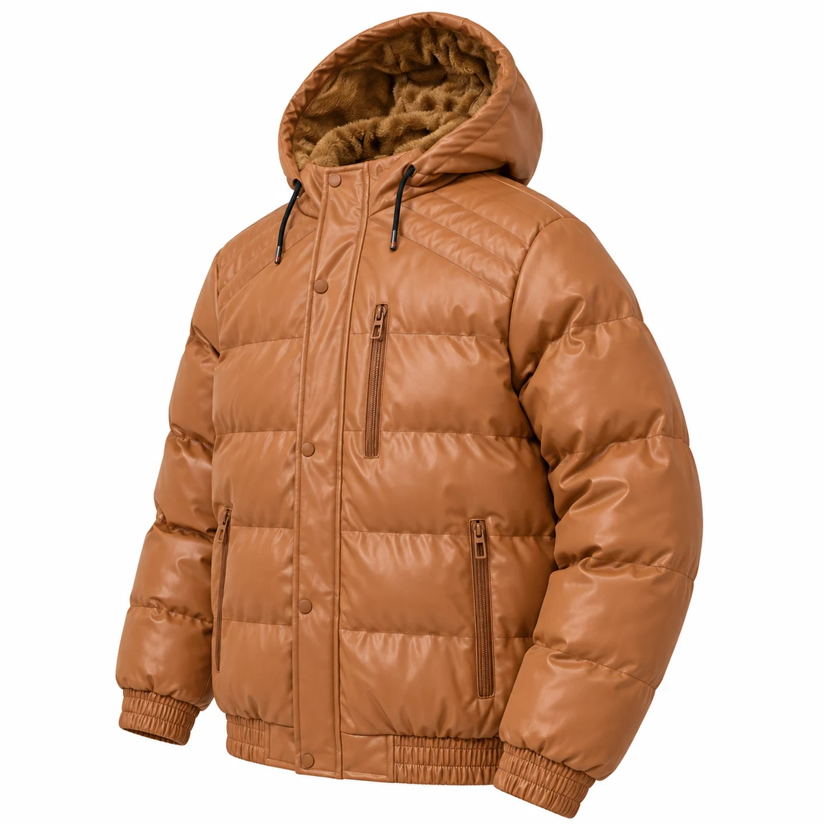 Men's Hooded Quilted Padded Jacket - 2302
