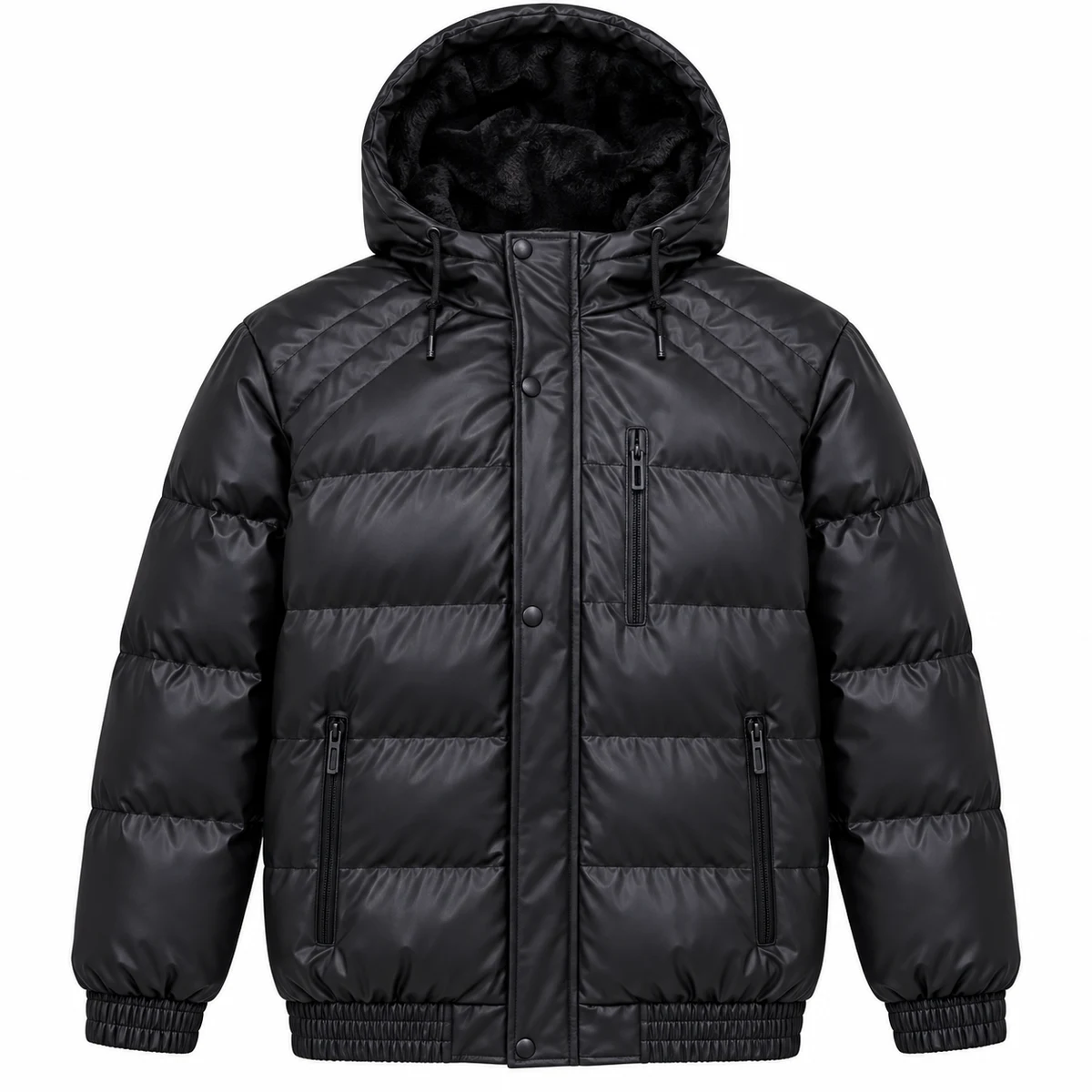 Men's Hooded Quilted Padded Jacket - 2302