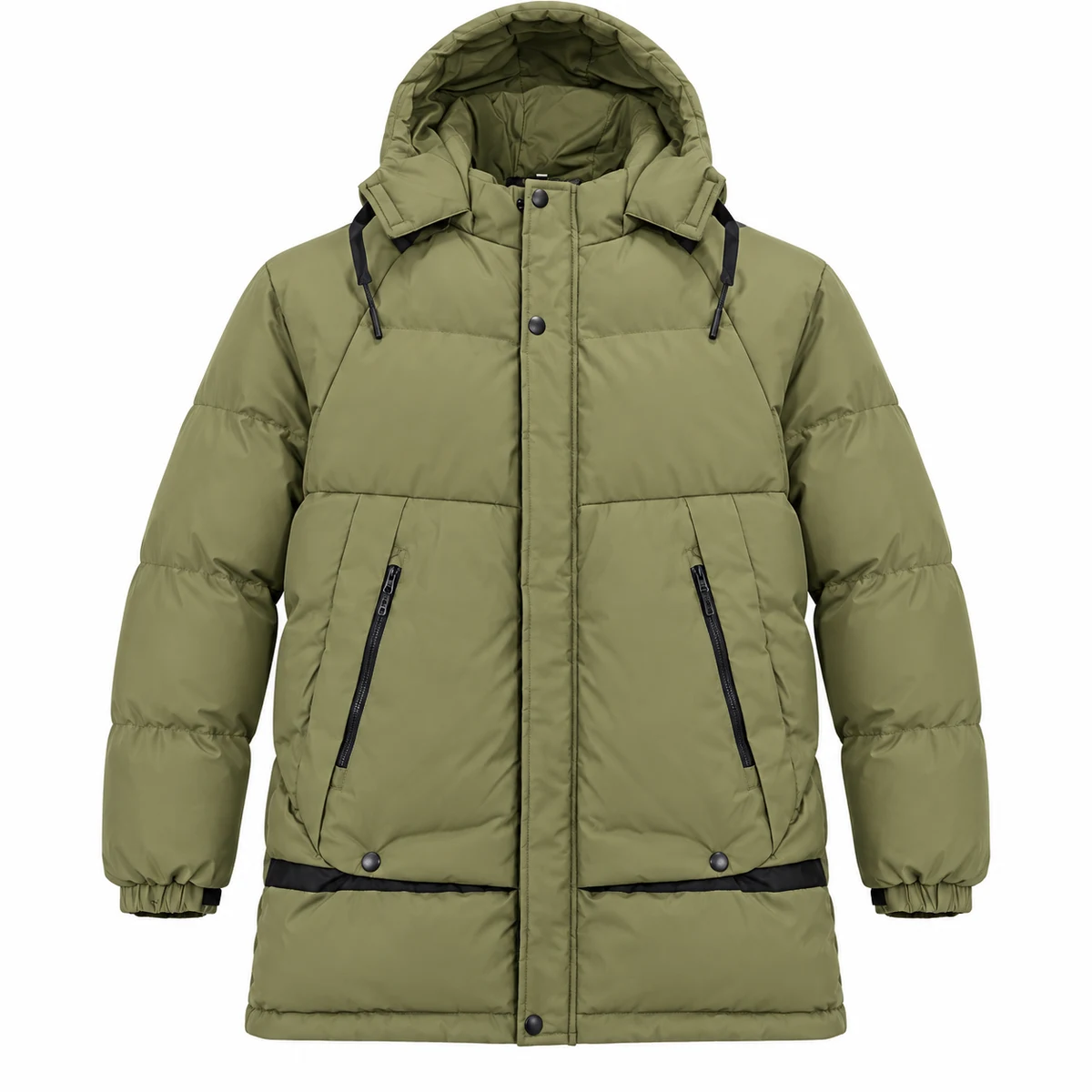Men's Long Hooded Padded Parka - 2607, style 2607