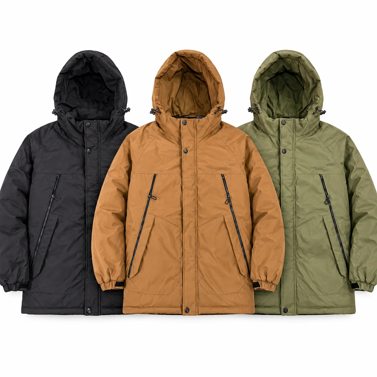 Men's Hooded Padded Parka - 2608