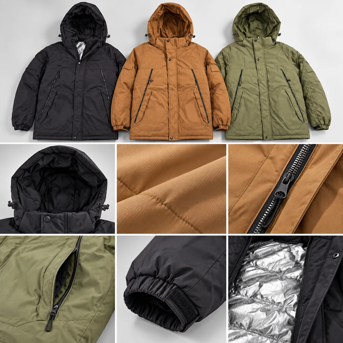 Men's Hooded Padded Parka - 2608