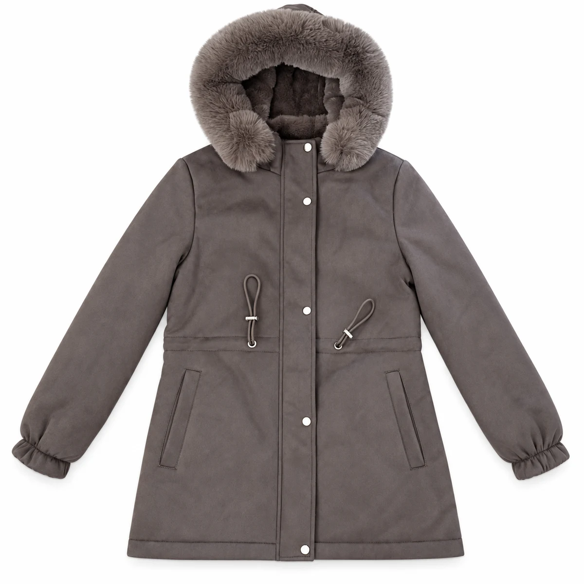 Women's Long Faux-Fur Hooded Padded Parka - 928H