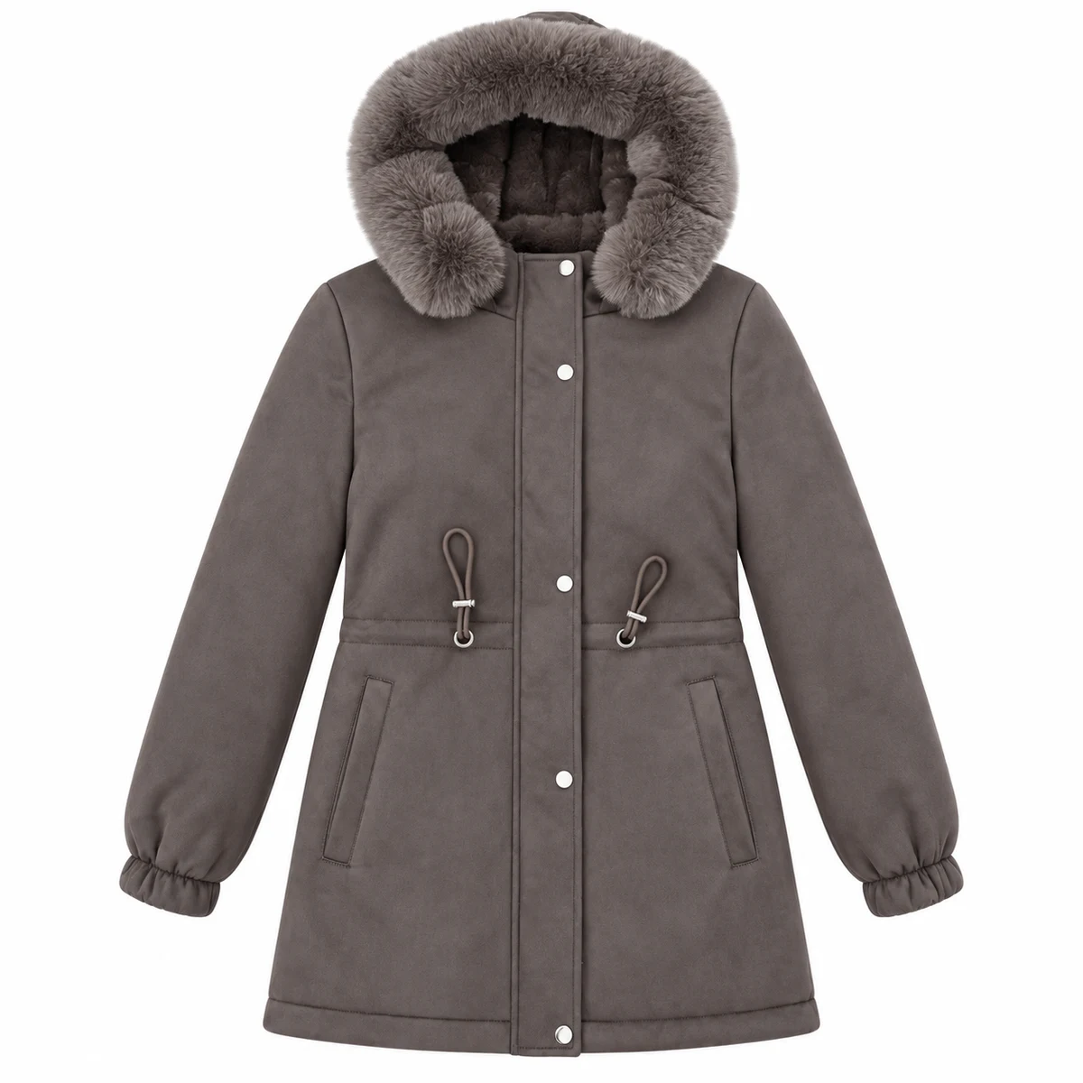 Women's Long Faux-Fur Hooded Padded Parka - 928H, style 928H