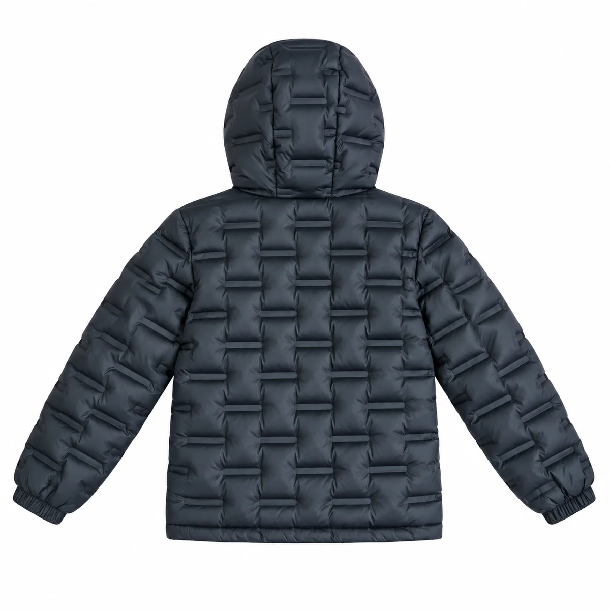 Kids' Textured Hooded Padded Jacket - B2605