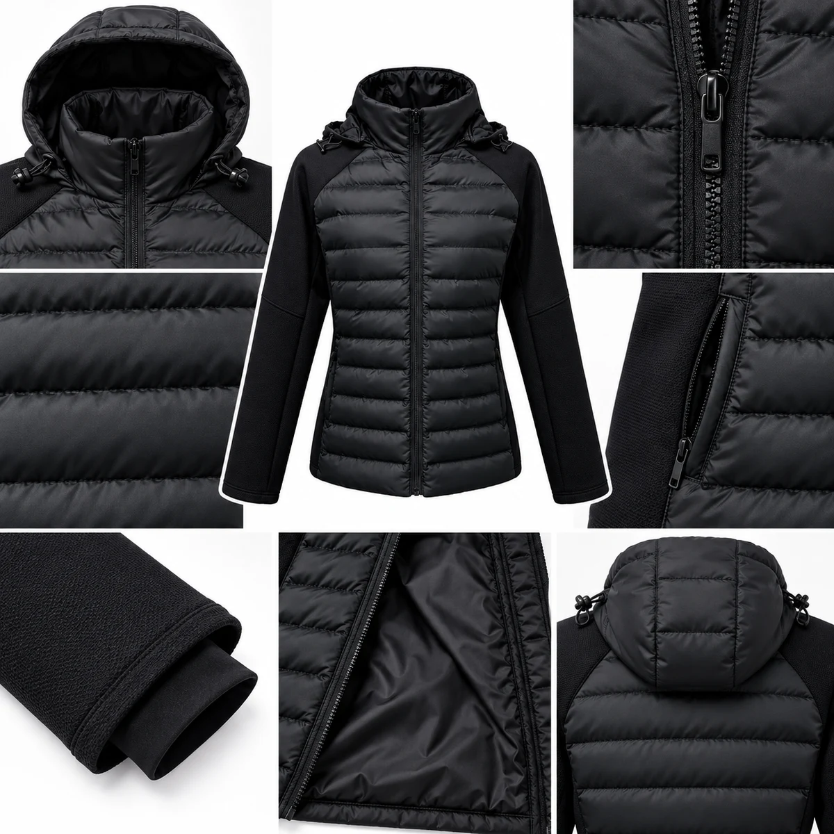 Women's Hybrid-Sleeve Lightweight Padded Jacket - BG259A