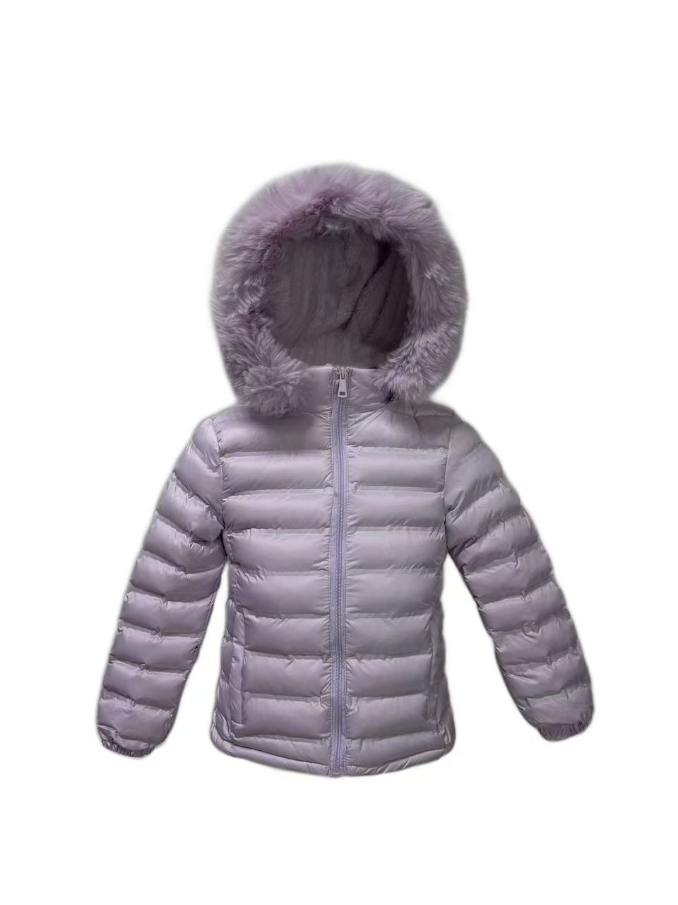 Women's Faux Fur Hooded Lightweight Quilted Padded Jacket