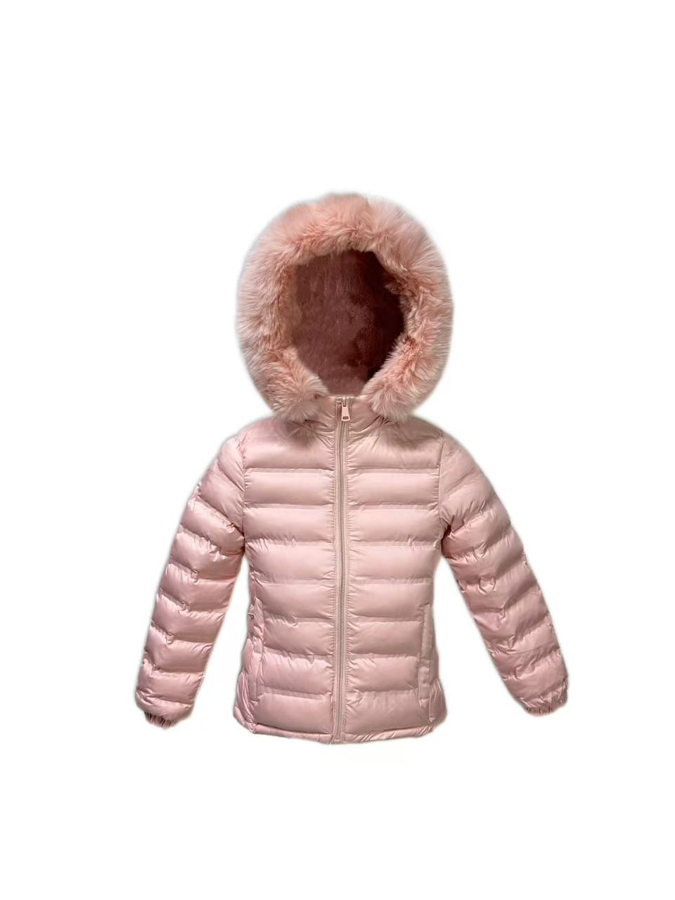 Women's Faux Fur Hooded Lightweight Quilted Padded Jacket
