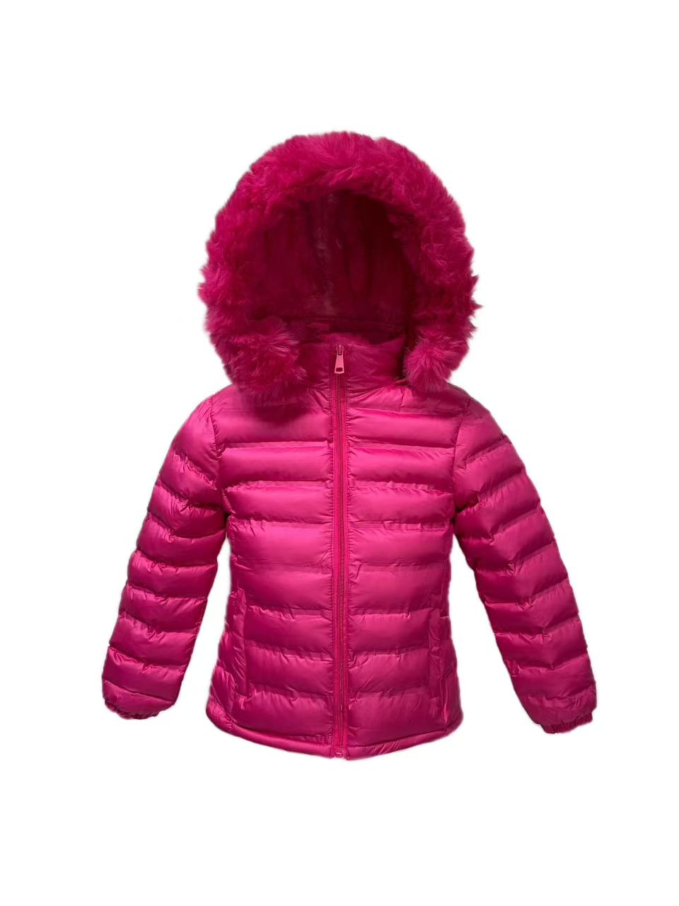 Women's Faux Fur Hooded Lightweight Quilted Padded Jacket