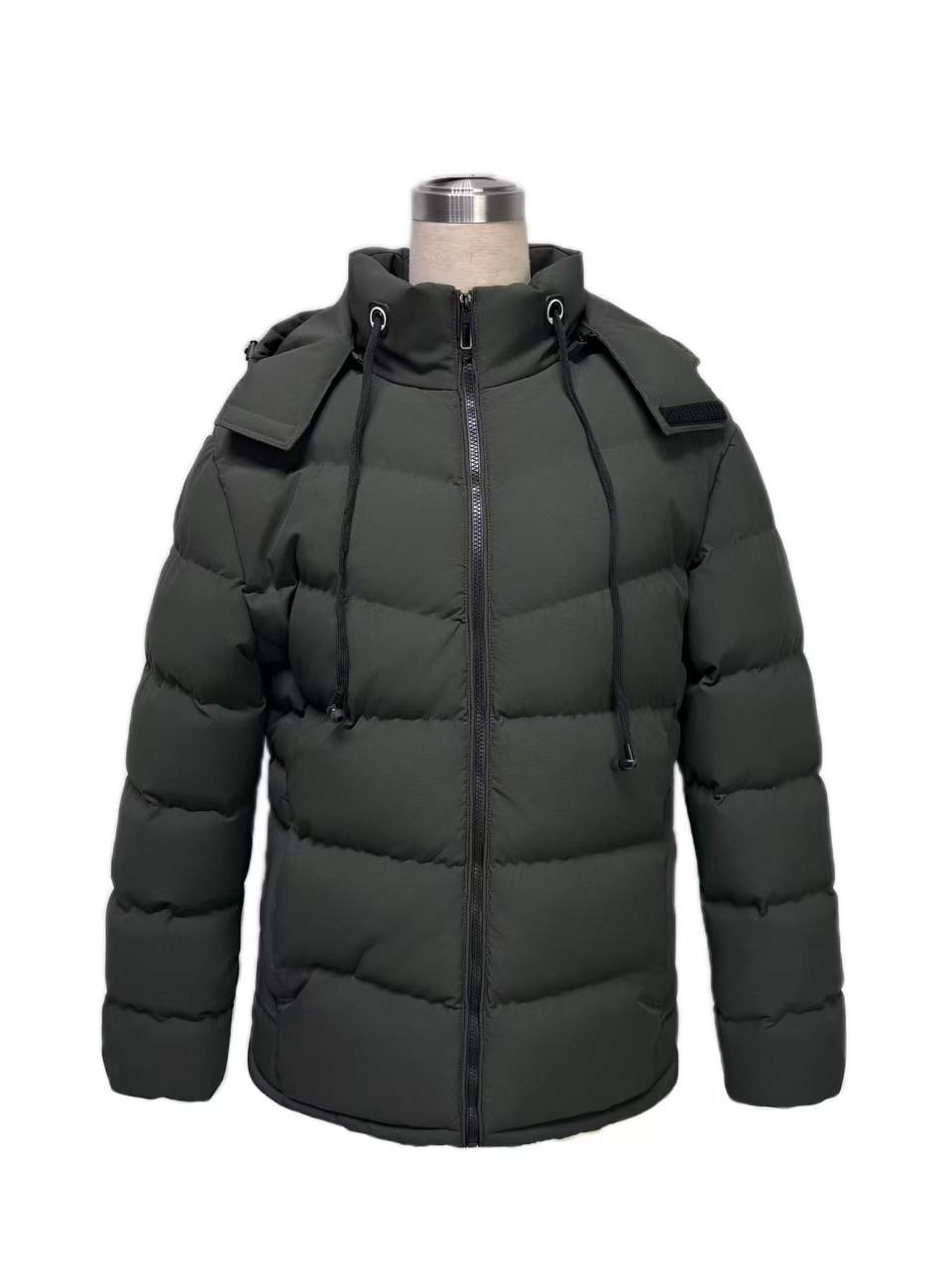 Men's Long Hooded Padded Jacket