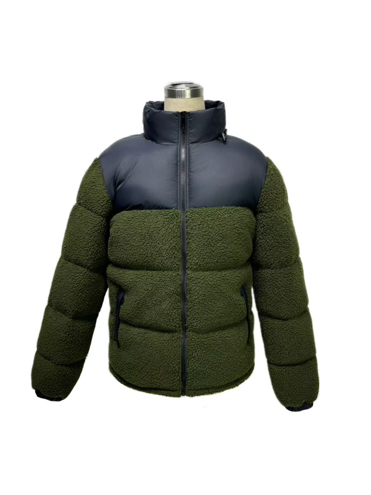 Men's Textured Colorblock Padded Jacket