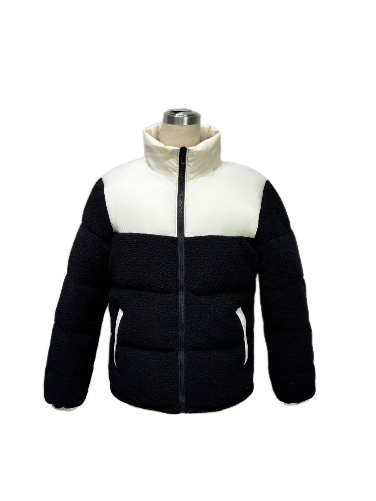 Men's Textured Colorblock Padded Jacket