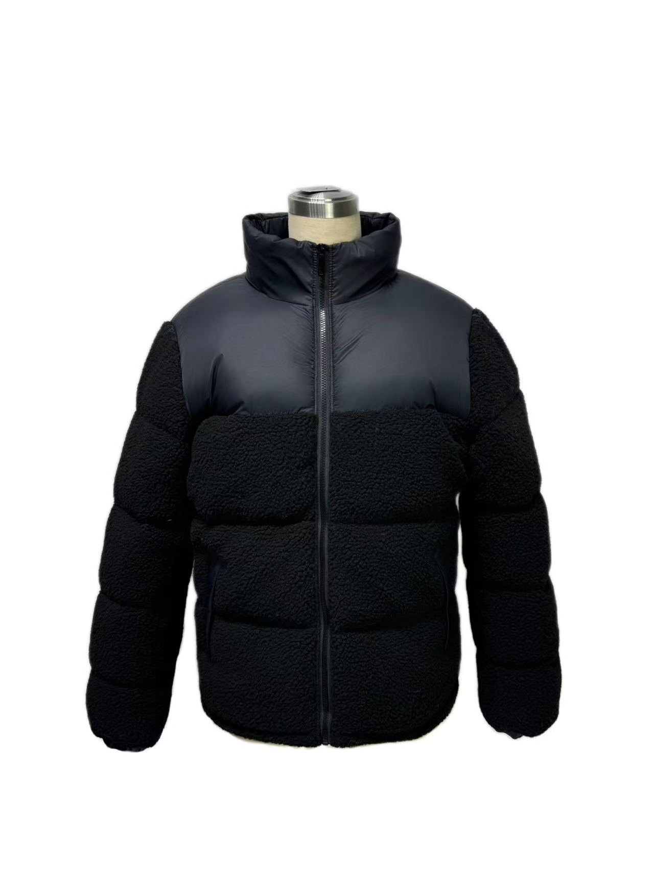Men's Textured Colorblock Padded Jacket