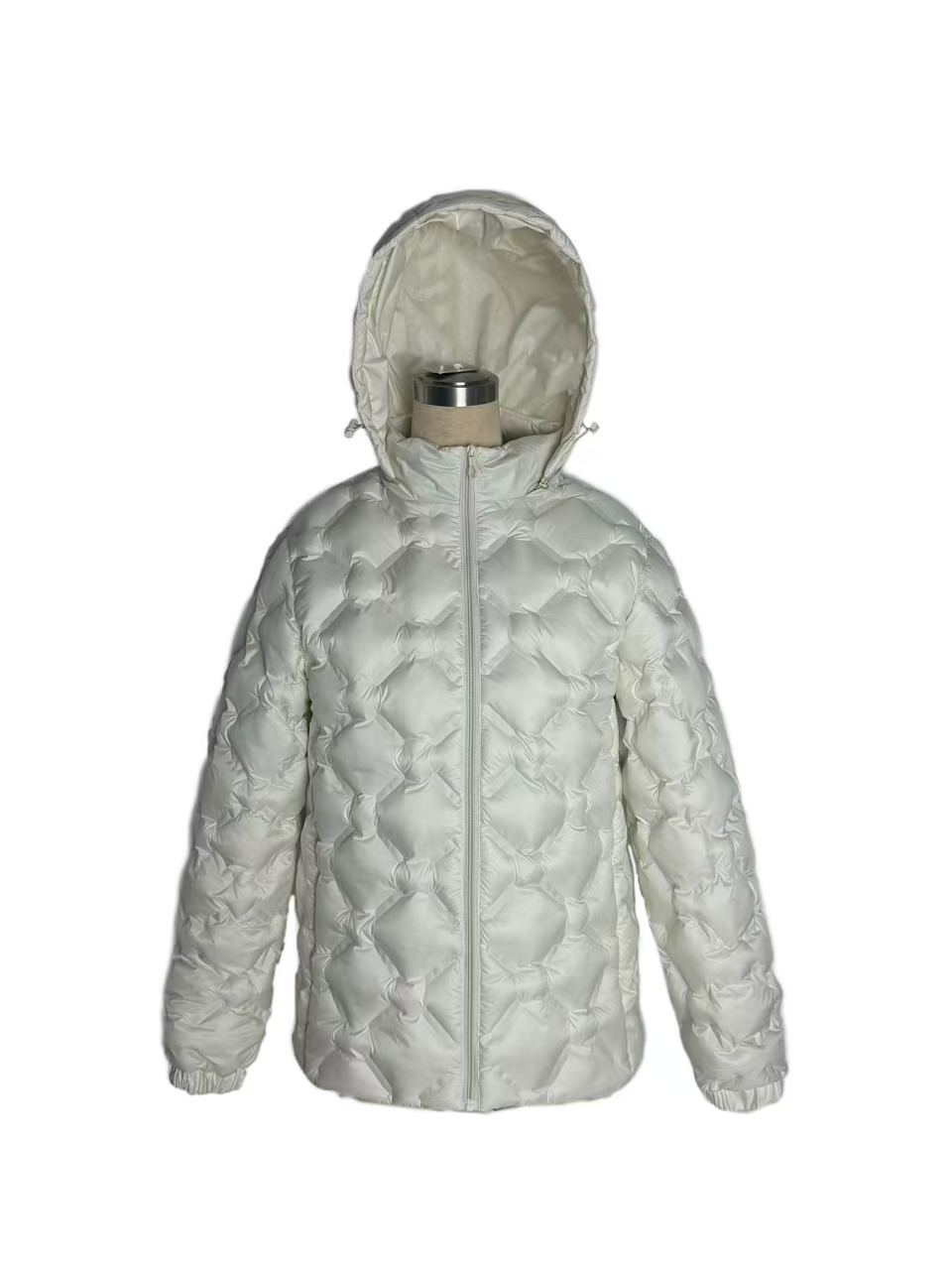 Men's Wave Quilted Hooded Lightweight Padded Jacket