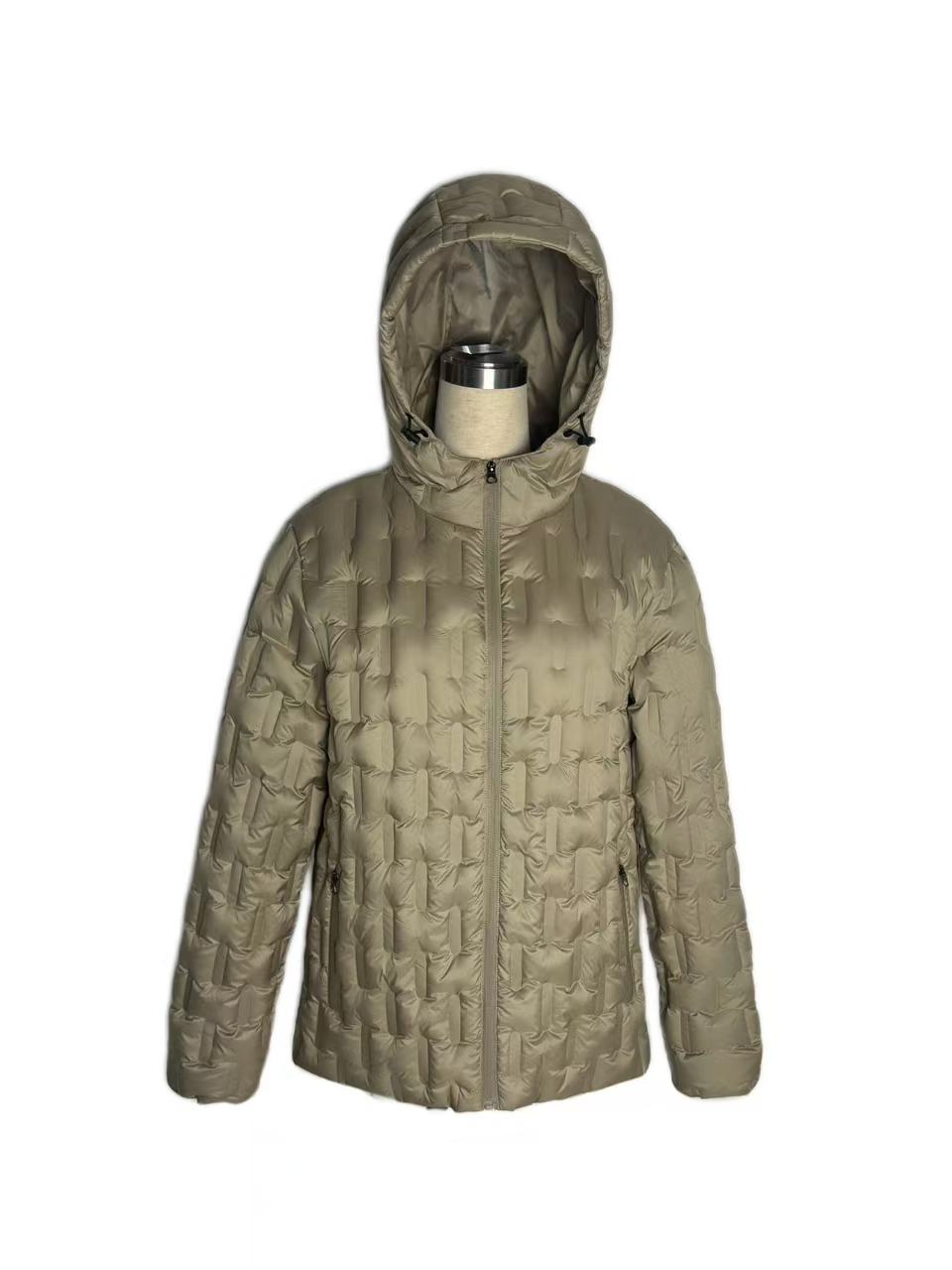 Men's Wave Quilted Hooded Lightweight Padded Jacket
