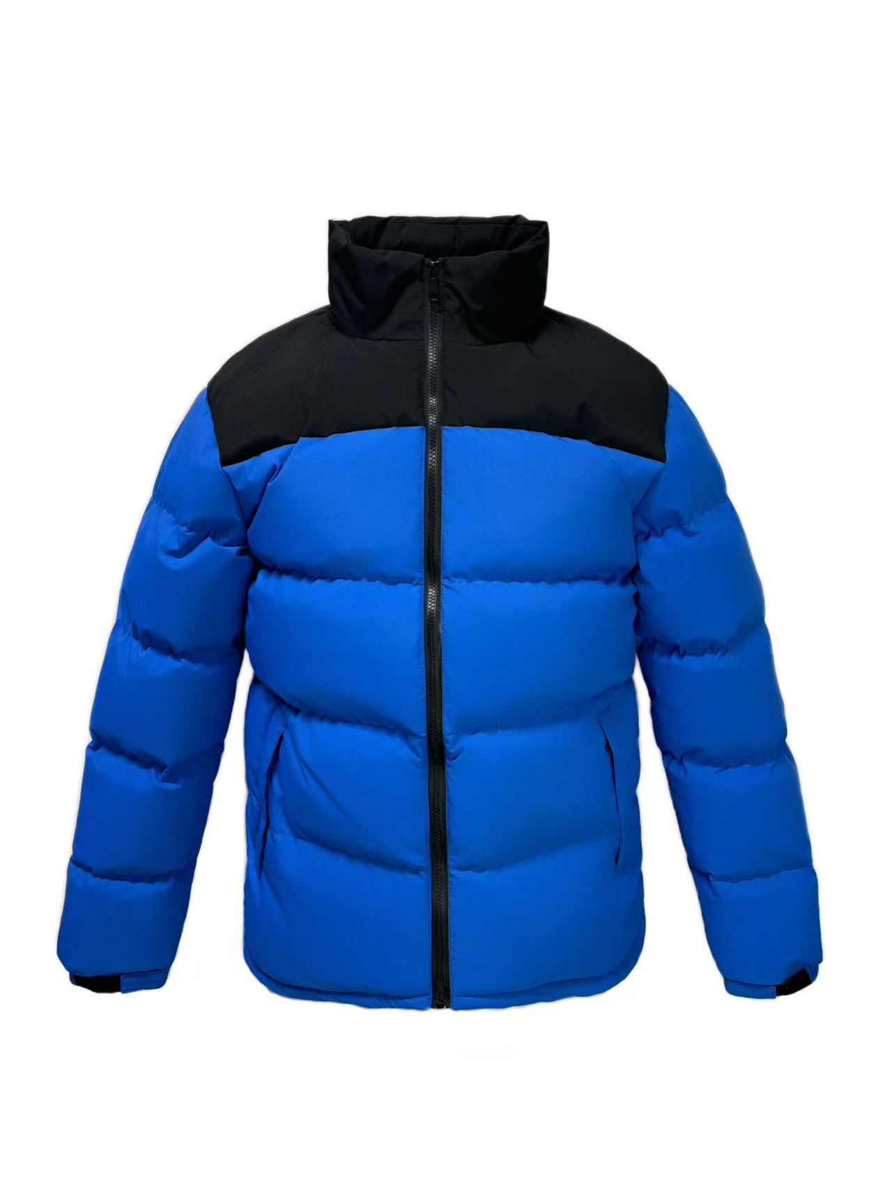 Men's Colorblock Stand Collar Padded Jacket