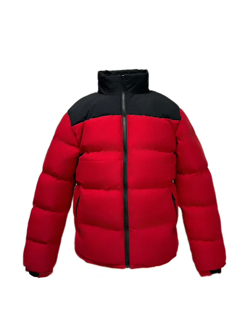 Men's Colorblock Stand Collar Padded Jacket