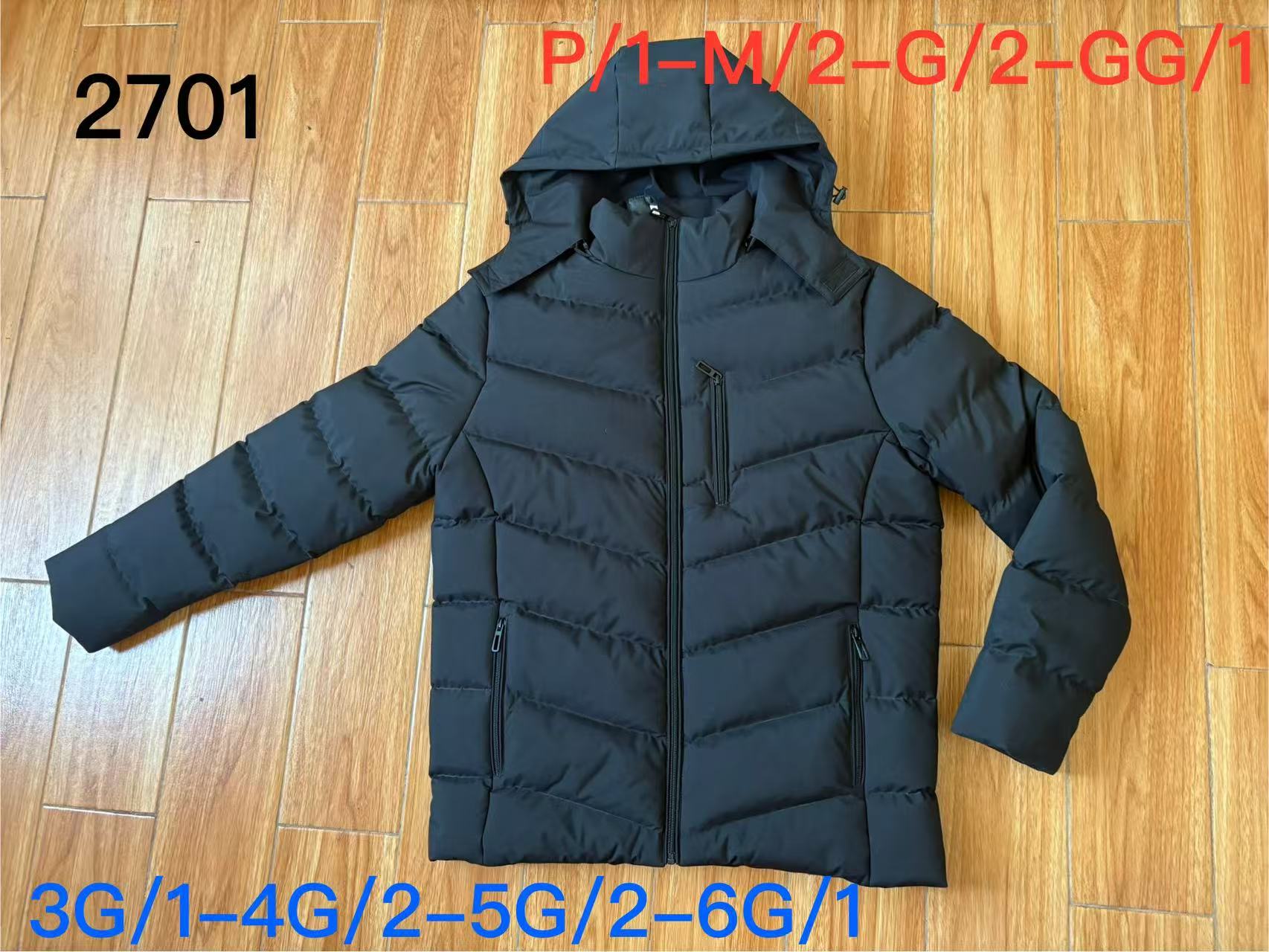Men's quilted padded jacket sample